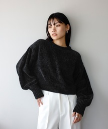 velour mall pullover / ベロアモールニットプルオーバー
