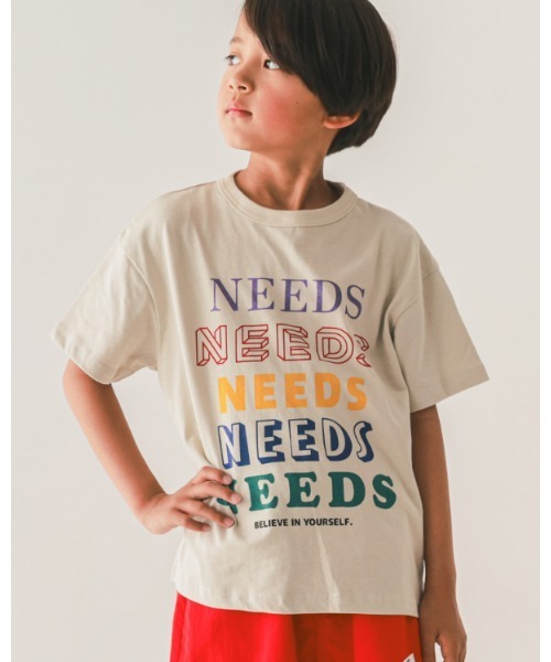jeans-b(ジーンズベー)の「ジーンズベー NEEDSTシャツ(Tシャツ/カットソー・キッズ・アイボリー/ブラック/チャコールグレー・140cm/150cm/160cm/130cm)」の3枚目の写真