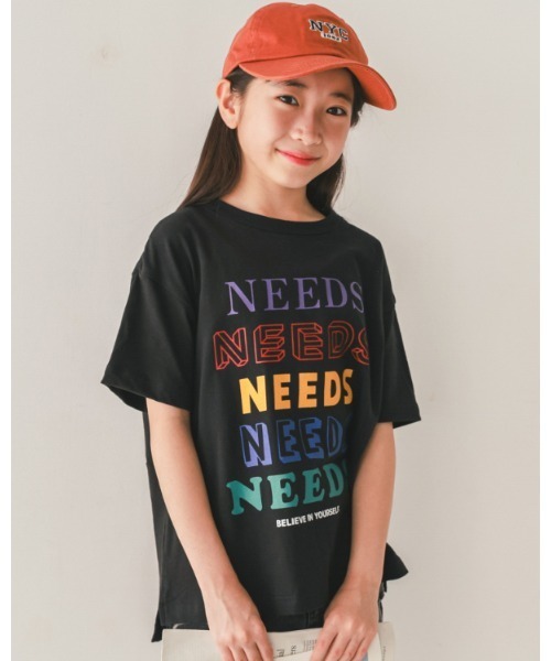 jeans-b(ジーンズベー)の「ジーンズベー NEEDSTシャツ(Tシャツ/カットソー・キッズ・アイボリー/ブラック/チャコールグレー・140cm/150cm/160cm/130cm)」の2枚目の写真