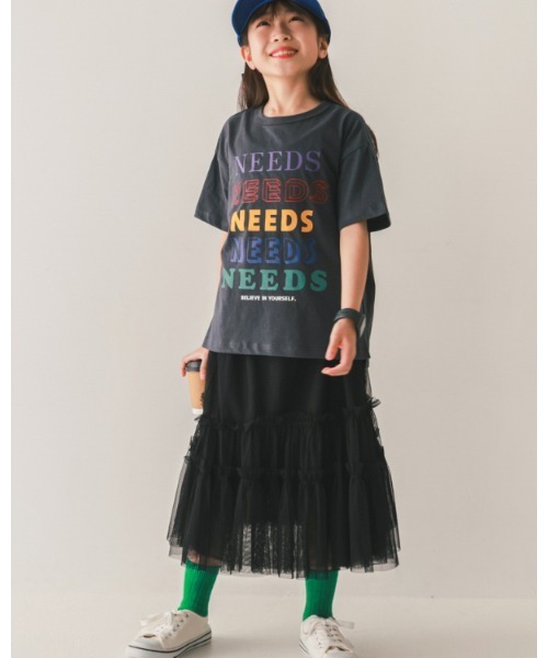 jeans-b(ジーンズベー)の「ジーンズベー NEEDSTシャツ(Tシャツ/カットソー・キッズ・アイボリー/ブラック/チャコールグレー・140cm/150cm/160cm/130cm)」の7枚目の写真