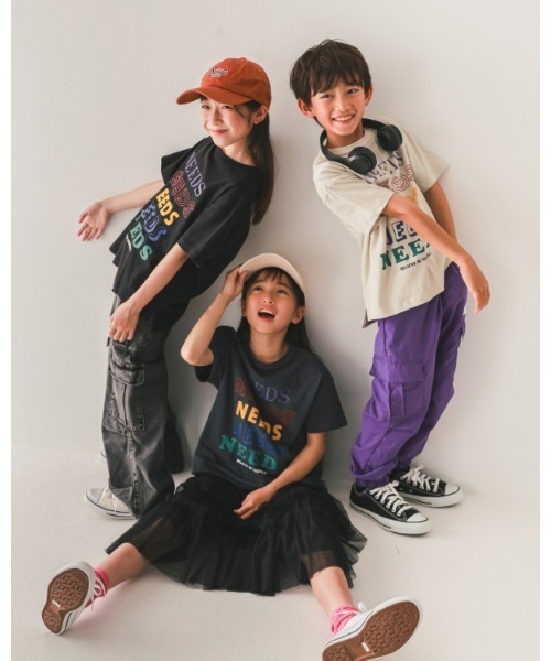 jeans-b(ジーンズベー)の「ジーンズベー NEEDSTシャツ(Tシャツ/カットソー・キッズ・アイボリー/ブラック/チャコールグレー・140cm/150cm/160cm/130cm)」の13枚目の写真