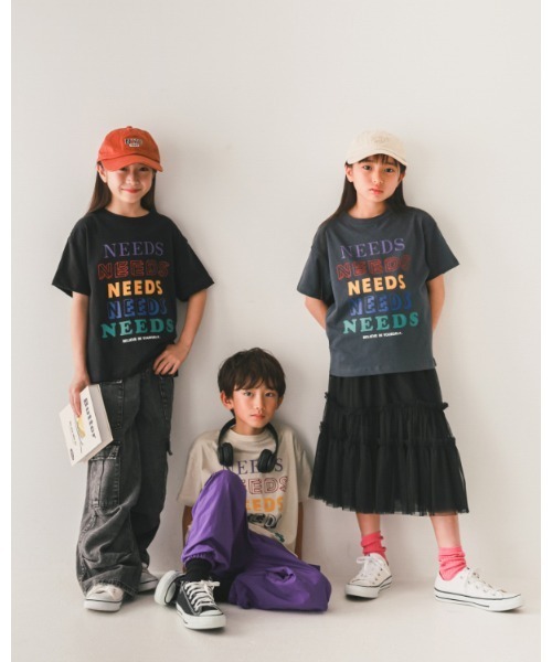 jeans-b(ジーンズベー)の「ジーンズベー NEEDSTシャツ(Tシャツ/カットソー・キッズ・アイボリー/ブラック/チャコールグレー・140cm/150cm/160cm/130cm)」の16枚目の写真