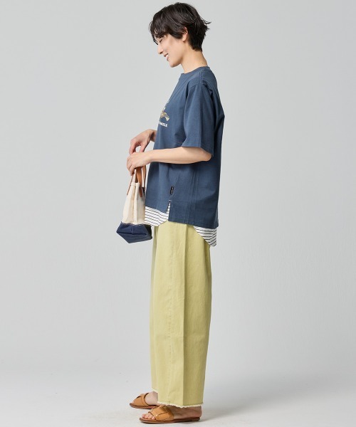 KRIFF MAYER Lady's Collection（クリフメイヤーレディースコレクション）の「【綿100％】柄ロゴ半袖Tシャツ（Tシャツ/カットソー・レディース・カラフル/レッド/ネイビー/チャコール/オフホワイト・LARGE/MEDIUM）」の8枚目の写真