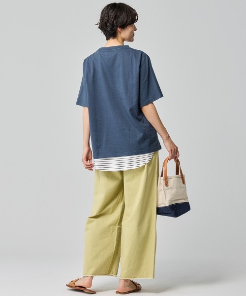 KRIFF MAYER Lady's Collection（クリフメイヤーレディースコレクション）の「【綿100％】柄ロゴ半袖Tシャツ（Tシャツ/カットソー・レディース・カラフル/レッド/ネイビー/チャコール/オフホワイト・LARGE/MEDIUM）」の9枚目の写真
