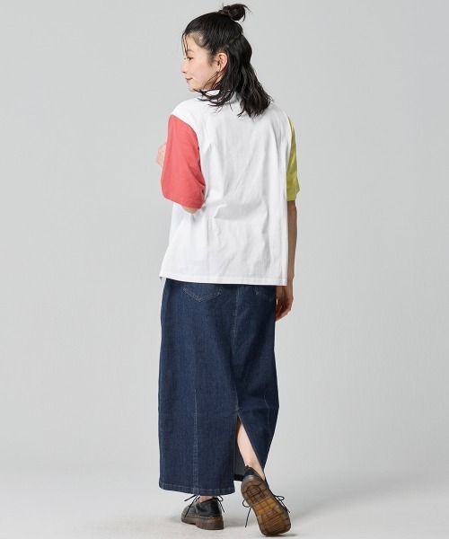 KRIFF MAYER Lady's Collection（クリフメイヤーレディースコレクション）の「【綿100％】柄ロゴ半袖Tシャツ（Tシャツ/カットソー・レディース・カラフル/レッド/ネイビー/チャコール/オフホワイト・LARGE/MEDIUM）」の13枚目の写真