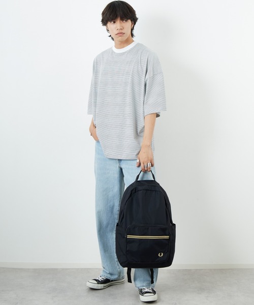 FRED PERRY（フレッドペリー）の「【WEB先行予約】[FRED PERRY/フレッドペリー] ティップ テープ バックパック（WEB限定）（バックパック/リュック・レディース・ブラック・ONE SIZE）」の9枚目の写真