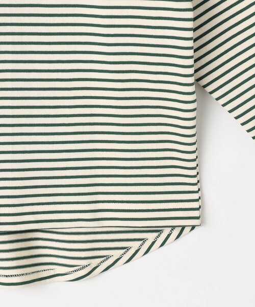 Grand PARK（グランドパーク）の「日本製　デラヴェ 天竺ボーダーカットソー（その他トップス・レディース・ブラック/グリーン/レッド・M/S）」の14枚目の写真