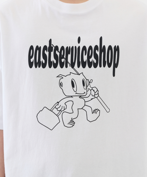 eastserviceshop(イーストサービスショップ)の「Fishing Robo Half T - White(Tシャツ/カットソー・レディース・ホワイト・SMALL/MEDIUM/LARGE)」の5枚目の写真