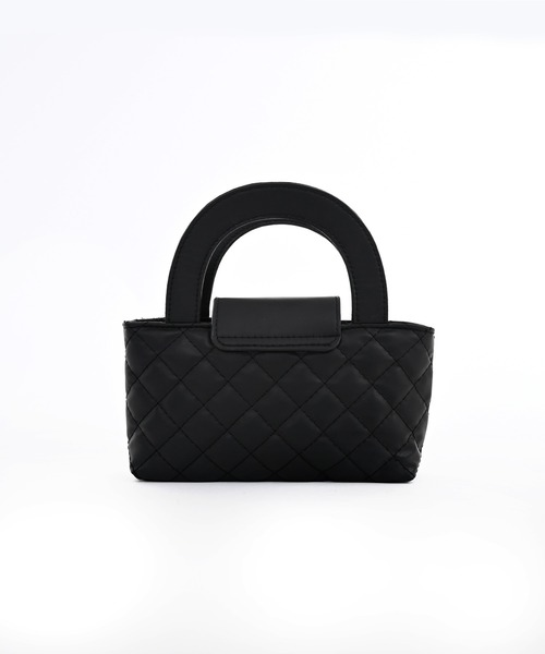 Narcissus（ナルシス）の「キルティングハートバッグ/ハンドミニバッグ（ハンドバッグ・レディース・ブラック/シルバー・FREE）」の11枚目の写真