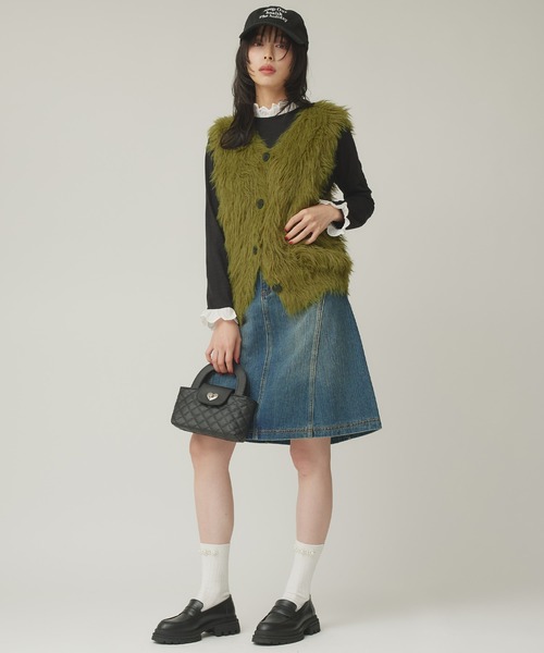 Narcissus（ナルシス）の「キルティングハートバッグ/ハンドミニバッグ（ハンドバッグ・レディース・ブラック/シルバー・FREE）」の6枚目の写真