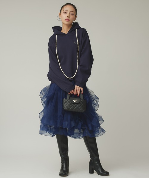 Narcissus（ナルシス）の「キルティングハートバッグ/ハンドミニバッグ（ハンドバッグ・レディース・ブラック/シルバー・FREE）」の7枚目の写真