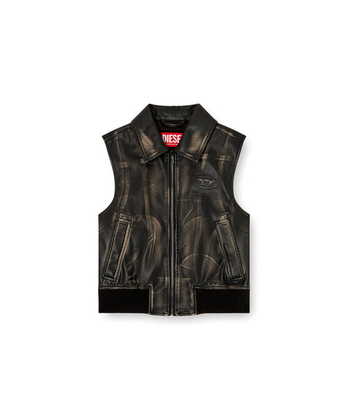 DIESEL(ディーゼル)の「ウィメンズ スリーブレス ジップアップジャケット G-INKO(ブルゾン・レディース・ブラック・44/46/42/40/38)」の6枚目の写真