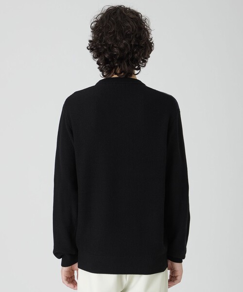 BLACK LABEL CRESTBRIDGE(ブラックレーベル・クレストブリッジ)の「【一部店舗限定】パネルテクスチャークレストブリッジチェックニット(ニット/セーター・メンズ・ブラック/オフホワイト・M/L/S)」の10枚目の写真
