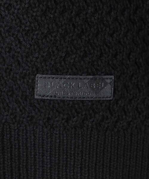 BLACK LABEL CRESTBRIDGE(ブラックレーベル・クレストブリッジ)の「【一部店舗限定】パネルテクスチャークレストブリッジチェックニット(ニット/セーター・メンズ・ブラック/オフホワイト・M/L/S)」の11枚目の写真
