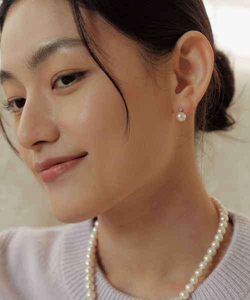 TATIANA（タチアナ）の「モイサナイトパールピアス EC1761（ピアス（両耳用）・レディース・ゴールド・FREE）」の3枚目の写真