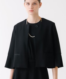 DESIGNWORKS（デザインワークス）の「トリアセジョーゼットノーカラージャケット（ノーカラージャケット）」