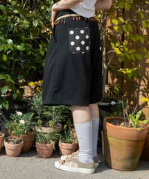 RuNaKi'Hu'（ルナキフ）の「WXP055 ドットピンタックスウェットバミューダパンツ (ブラック)（その他パンツ）」