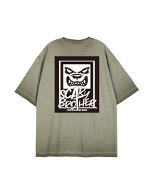 [APSTUDIOXSCARYBROTHER SERIES 3]ピグメントルーズフィット半袖Tシャツ_カーキ