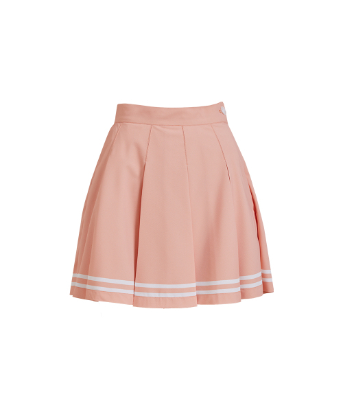 J.JANE(ジェイジェーン)の「テニスラインカラー スカート (ピーチ)(スカート・レディース・ベビーピンク・M/S/XS)」の2枚目の写真