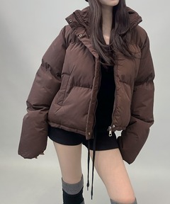 セール】ファー トリミング パファージャケット（ダウンジャケット