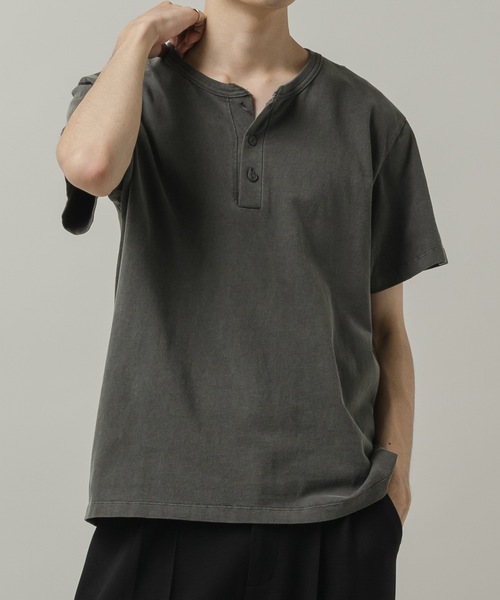 CASPER JOHN(キャスパージョン)の「Compact henry neck T-shirts/コンパクトヘンリーネックTシャツ(Tシャツ/カットソー・メンズ・ブラック/レッド/グレー/ホワイト・MEDIUM/LARGE/SMALL/X-SMALL)」の18枚目の写真