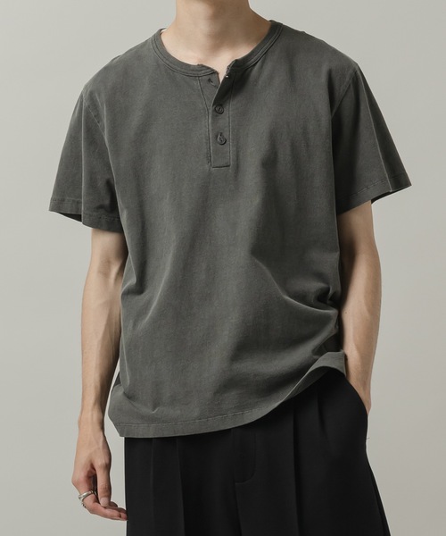 CASPER JOHN(キャスパージョン)の「Compact henry neck T-shirts/コンパクトヘンリーネックTシャツ(Tシャツ/カットソー・メンズ・ブラック/レッド/グレー/ホワイト・MEDIUM/LARGE/SMALL/X-SMALL)」の19枚目の写真