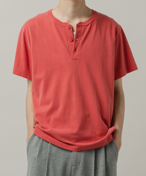 CASPER JOHN(キャスパージョン)の「Compact henry neck T-shirts/コンパクトヘンリーネックTシャツ(Tシャツ/カットソー・メンズ・ブラック/レッド/グレー/ホワイト・MEDIUM/LARGE/SMALL/X-SMALL)」の22枚目の写真