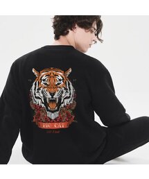 OHP x GOODD ビッグキャット 裏起毛 スウェット