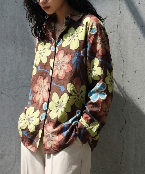 antiqua（アンティカ）の「花柄 シャツ（シャツ/ブラウス・レディース・マルチ・ONESIZE）」の3枚目の写真