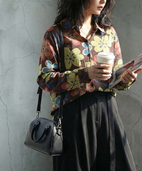 antiqua（アンティカ）の「花柄 シャツ（シャツ/ブラウス・レディース・マルチ・ONESIZE）」の4枚目の写真