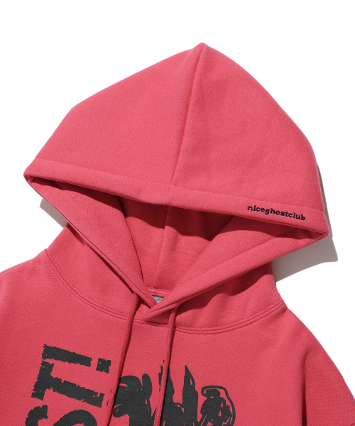NICE GHOST CLUB（ナイスゴーストクラブ）の「SHADOW BABY GHOST HOODIE_RED(NG2DFUM408A)（パーカー・レディース・レッド・S/M/L）」の3枚目の写真