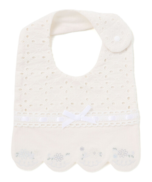 SLAP SLIP BABY（スラップスリップベビー）の「はしごレースリボンレーススタイベビー（スタイ/よだれかけ・キッズ・ピンク/ホワイト・FREE）」の3枚目の写真