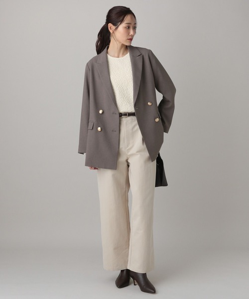 GLOBAL WORK（グローバルワーク）の「MATINEE LINE/ポコポコ長袖Tシャツ/632554（Tシャツ/カットソー・レディース・オフホワイト/ブラウン系その他6/ブラック・LARGE/MEDIUM）」の5枚目の写真