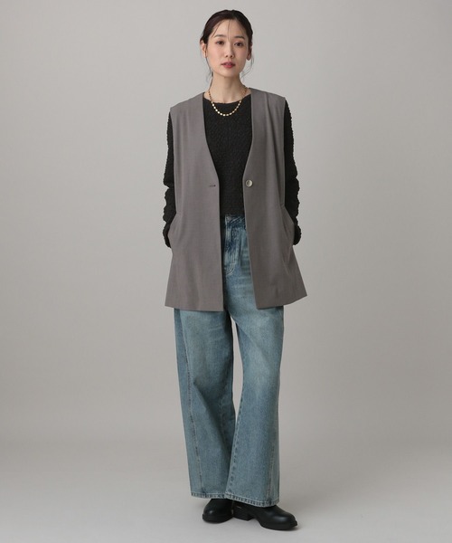 GLOBAL WORK（グローバルワーク）の「MATINEE LINE/ポコポコ長袖Tシャツ/632554（Tシャツ/カットソー・レディース・オフホワイト/ブラウン系その他6/ブラック・LARGE/MEDIUM）」の9枚目の写真