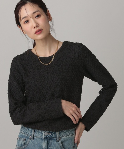 GLOBAL WORK（グローバルワーク）の「MATINEE LINE/ポコポコ長袖Tシャツ/632554（Tシャツ/カットソー・レディース・オフホワイト/ブラウン系その他6/ブラック・LARGE/MEDIUM）」の12枚目の写真