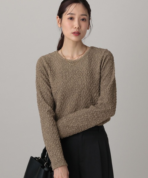 GLOBAL WORK（グローバルワーク）の「MATINEE LINE/ポコポコ長袖Tシャツ/632554（Tシャツ/カットソー・レディース・オフホワイト/ブラウン系その他6/ブラック・LARGE/MEDIUM）」の16枚目の写真