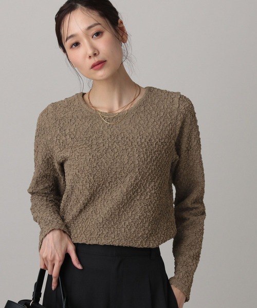 GLOBAL WORK（グローバルワーク）の「MATINEE LINE/ポコポコ長袖Tシャツ/632554（Tシャツ/カットソー・レディース・オフホワイト/ブラウン系その他6/ブラック・LARGE/MEDIUM）」の17枚目の写真