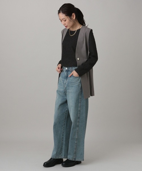 GLOBAL WORK（グローバルワーク）の「MATINEE LINE/ポコポコ長袖Tシャツ/632554（Tシャツ/カットソー・レディース・オフホワイト/ブラウン系その他6/ブラック・LARGE/MEDIUM）」の10枚目の写真