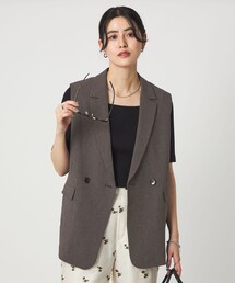 ラスティック ツイル ジレ マシンウォッシャブル ストレッチ UVカット 吸水速乾