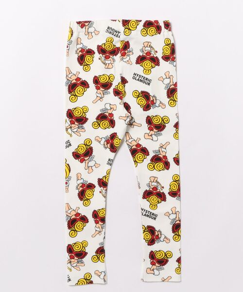 HYSTERIC MINI(ヒステリックミニ)の「ANGEL MINI総柄 10分丈レギンス(レギンス/スパッツ・キッズ・ホワイト/ブラック・100)」の3枚目の写真