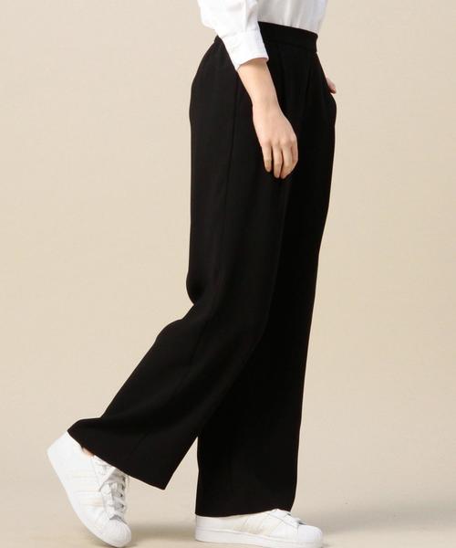 BEAUTY&YOUTH UNITED ARROWS(ビューティーアンドユースユナイテッドアローズ)の「BY ダブルクロスタックワイドパンツ◆(その他パンツ・レディース・ブラック/ブラウン・SMALL/MEDIUM)」の1枚目の写真