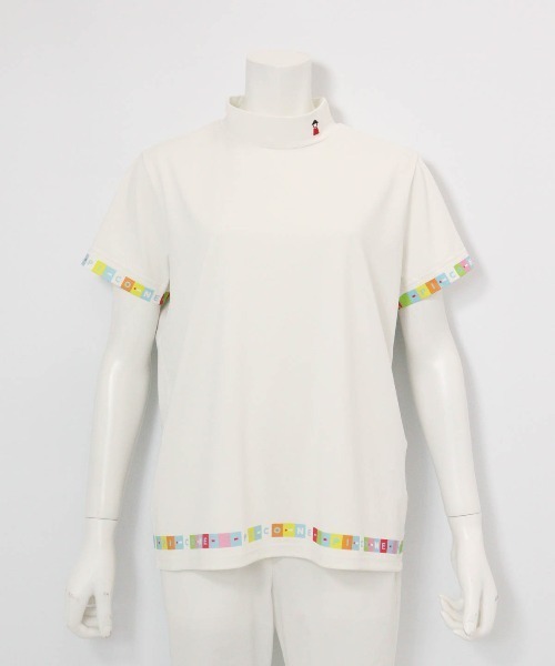 Picone CLUB（ピッコーネクラブ）の「タイル柄UV速乾プルオーバー（Tシャツ/カットソー・レディース・ブラック/ホワイト/イエロー・13号/11号/9号）」の4枚目の写真