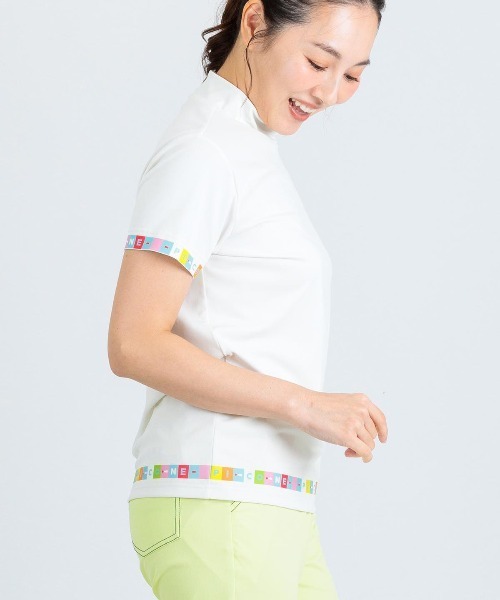 Picone CLUB（ピッコーネクラブ）の「タイル柄UV速乾プルオーバー（Tシャツ/カットソー・レディース・ブラック/ホワイト/イエロー・13号/11号/9号）」の12枚目の写真