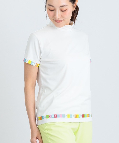 Picone CLUB（ピッコーネクラブ）の「タイル柄UV速乾プルオーバー（Tシャツ/カットソー・レディース・ブラック/ホワイト/イエロー・13号/11号/9号）」の13枚目の写真