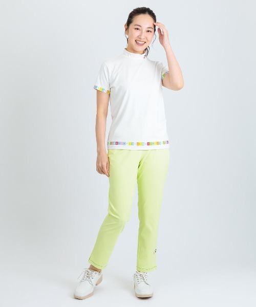 Picone CLUB（ピッコーネクラブ）の「タイル柄UV速乾プルオーバー（Tシャツ/カットソー・レディース・ブラック/ホワイト/イエロー・13号/11号/9号）」の14枚目の写真