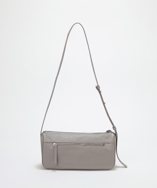 Breath TOPKAPI(ブレストプカピ)の「【Breath TOPKAPI】SUPPLE サプル シボレザー スワローマチ ワイド ショルダーバッグ(ショルダーバッグ・レディース・ブラック/ライトグレー・FREE)」の18枚目の写真
