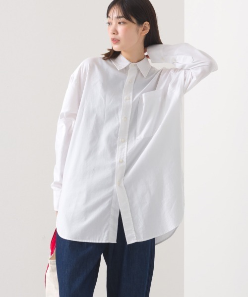 OMNES（オムネス）の「オックス　オーバーサイズシャツ（シャツ/ブラウス・レディース・ブルー系その他/サックスブルー/ホワイト・FREE）」の18枚目の写真