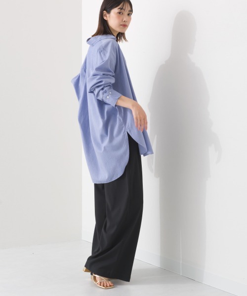 OMNES（オムネス）の「オックス　オーバーサイズシャツ（シャツ/ブラウス・レディース・ブルー系その他/サックスブルー/ホワイト・FREE）」の6枚目の写真