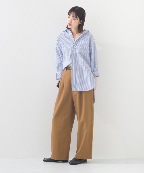 OMNES（オムネス）の「オックス　オーバーサイズシャツ（シャツ/ブラウス・レディース・ブルー系その他/サックスブルー/ホワイト・FREE）」の12枚目の写真