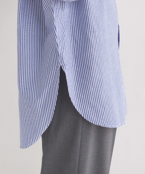 OMNES（オムネス）の「オックス　オーバーサイズシャツ（シャツ/ブラウス・レディース・ブルー系その他/サックスブルー/ホワイト・FREE）」の15枚目の写真